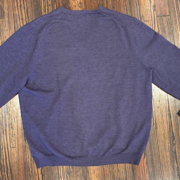 Brooks Brothers 346 Merino Wool VNeck Men’s Sweater Sz Xl NWOT Deep Purple - Picture 2 of 4